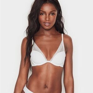 Victoria’s Secret White Lace Bralette Bra 38C
